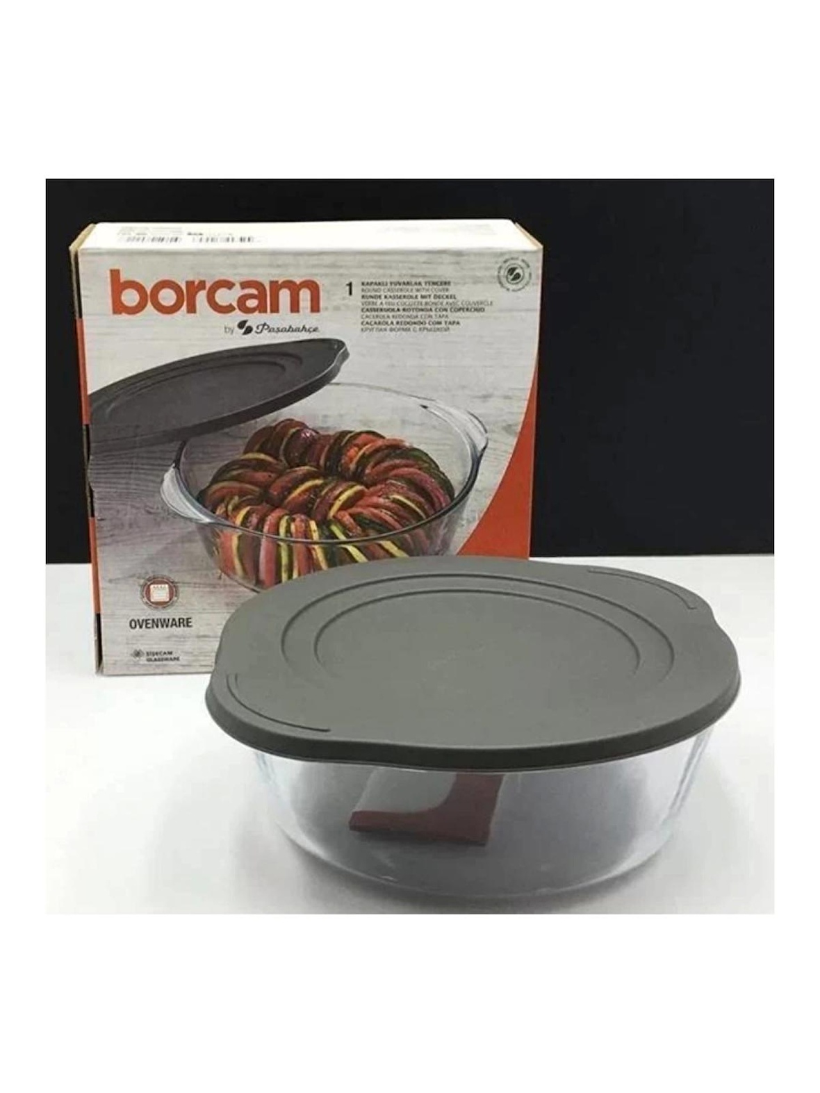Paşabahçe 59001 Gri Kapaklı Borcam Fırın Kabı 2100cc