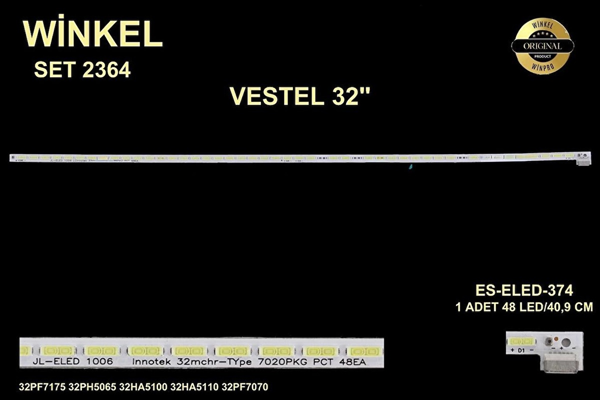 Vestel Slim Led Bar 32 inç 40,9cm 48 Ledli Tv Led Bar 284365-CC6