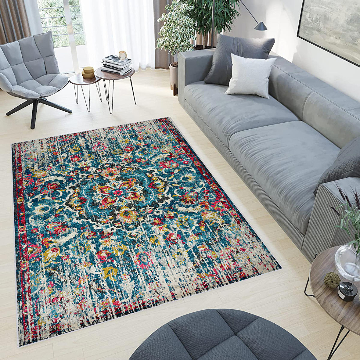 Dijital Baskı Yıkanabilir Kaymaz Taban Salon Halısı Ve Yolluk RVG0792