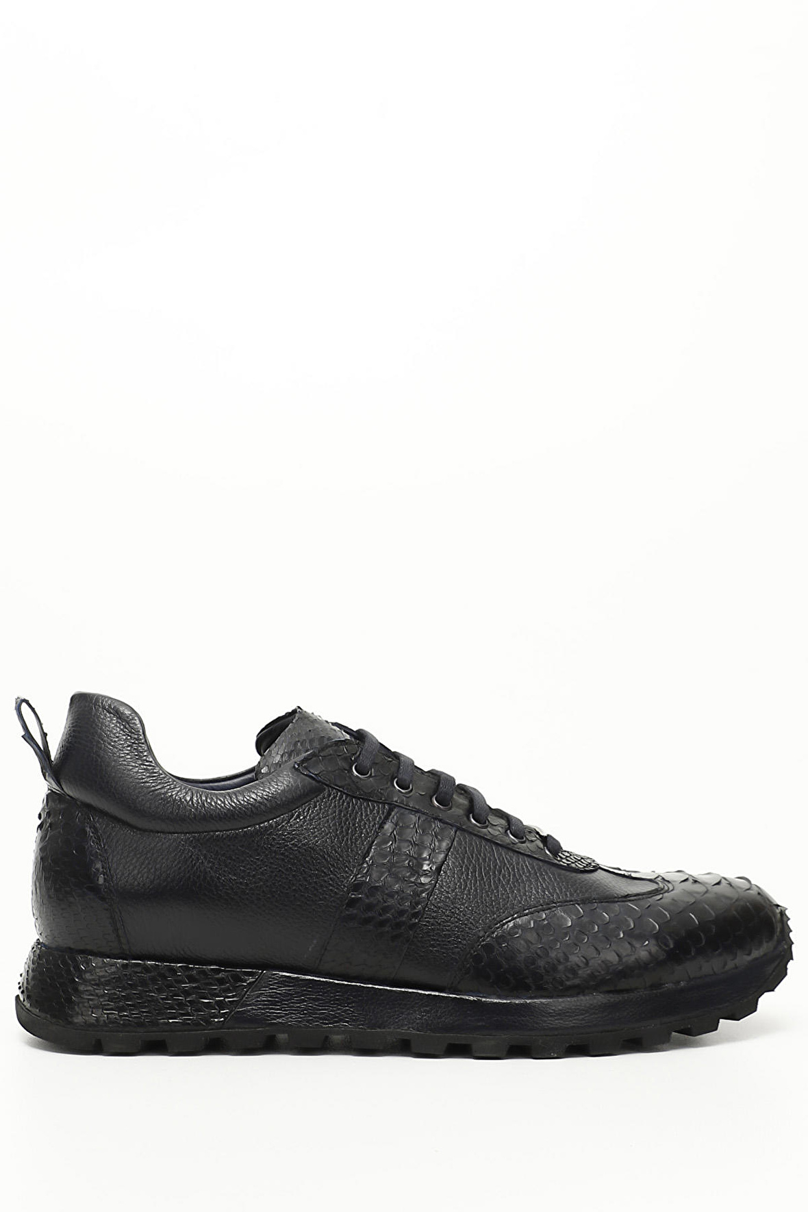 LACİVERT PİTON Gön Platinum Hakiki Deri Bağcıklı Erkek Sneaker 34490