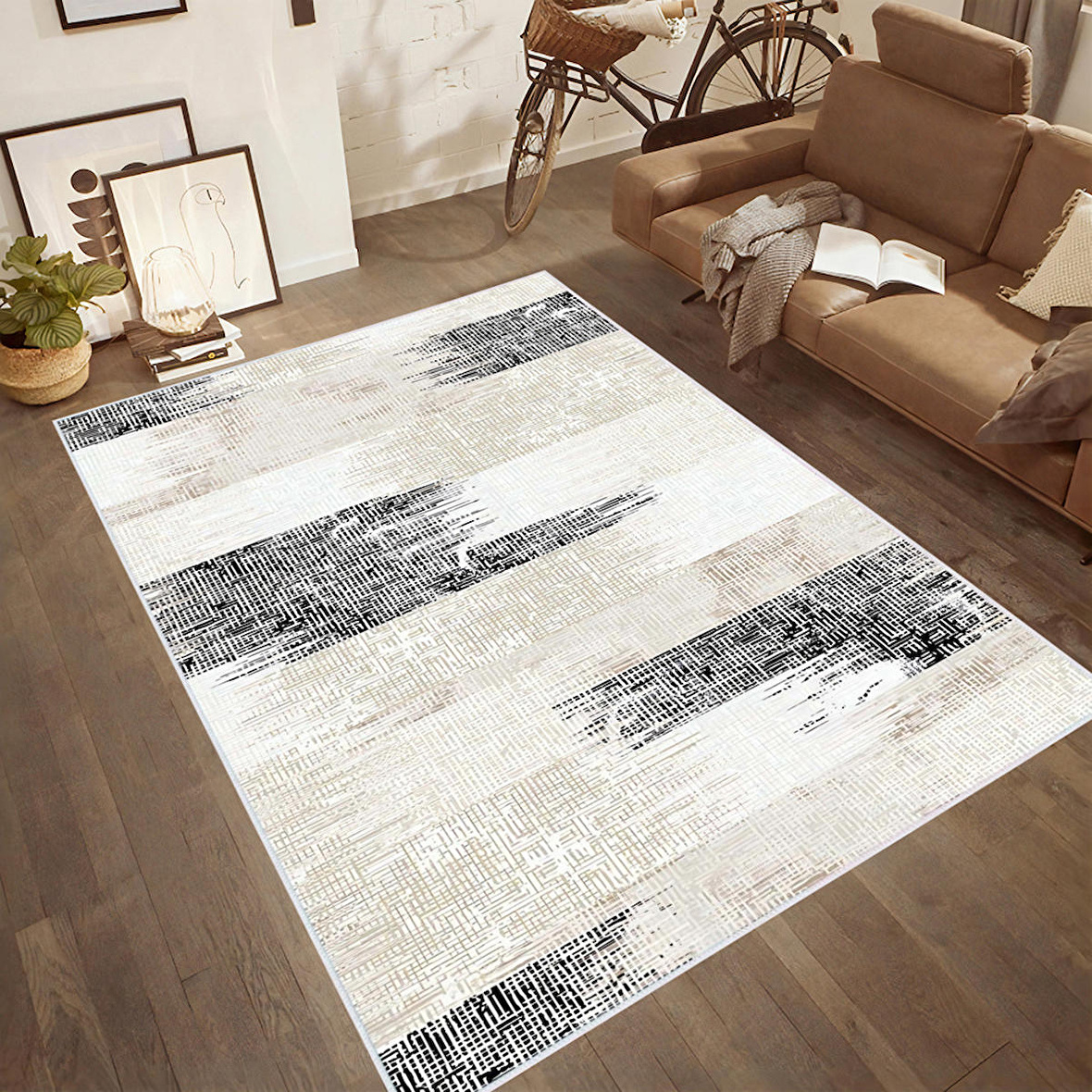 Dijital Baskı Yıkanabilir Kaymaz Taban Salon Halısı Ve Yolluk RVG0547