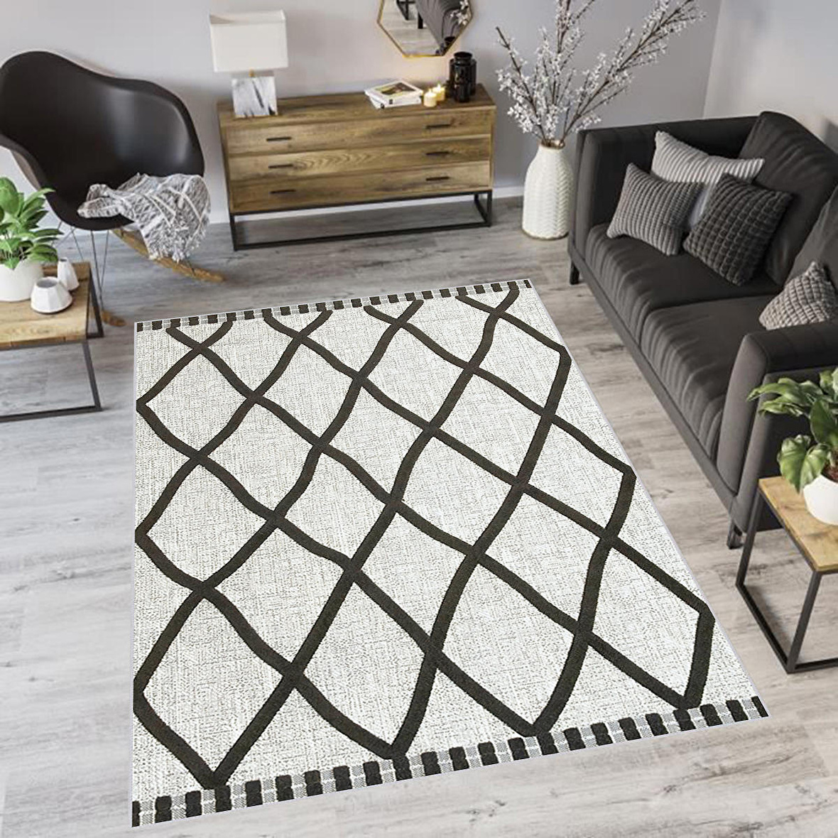 Dijital Baskı Yıkanabilir Kaymaz Taban Salon Halısı Ve Yolluk RVG0767