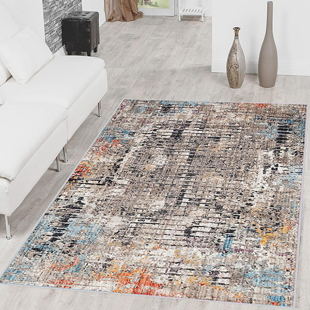 Dijital Baskı Yıkanabilir Kaymaz Taban Salon Halısı Ve Yolluk RVG1525-HT1312
