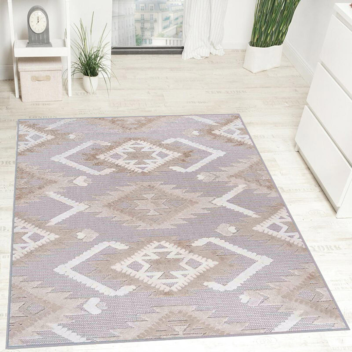 Dijital Baskı Yıkanabilir Kaymaz Taban Salon Halısı Ve Yolluk RVG0728