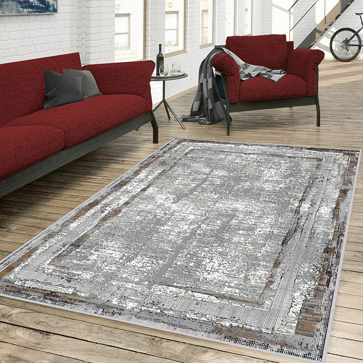 Dijital Baskı Yıkanabilir Kaymaz Taban Salon Halısı Ve Yolluk RVG0379