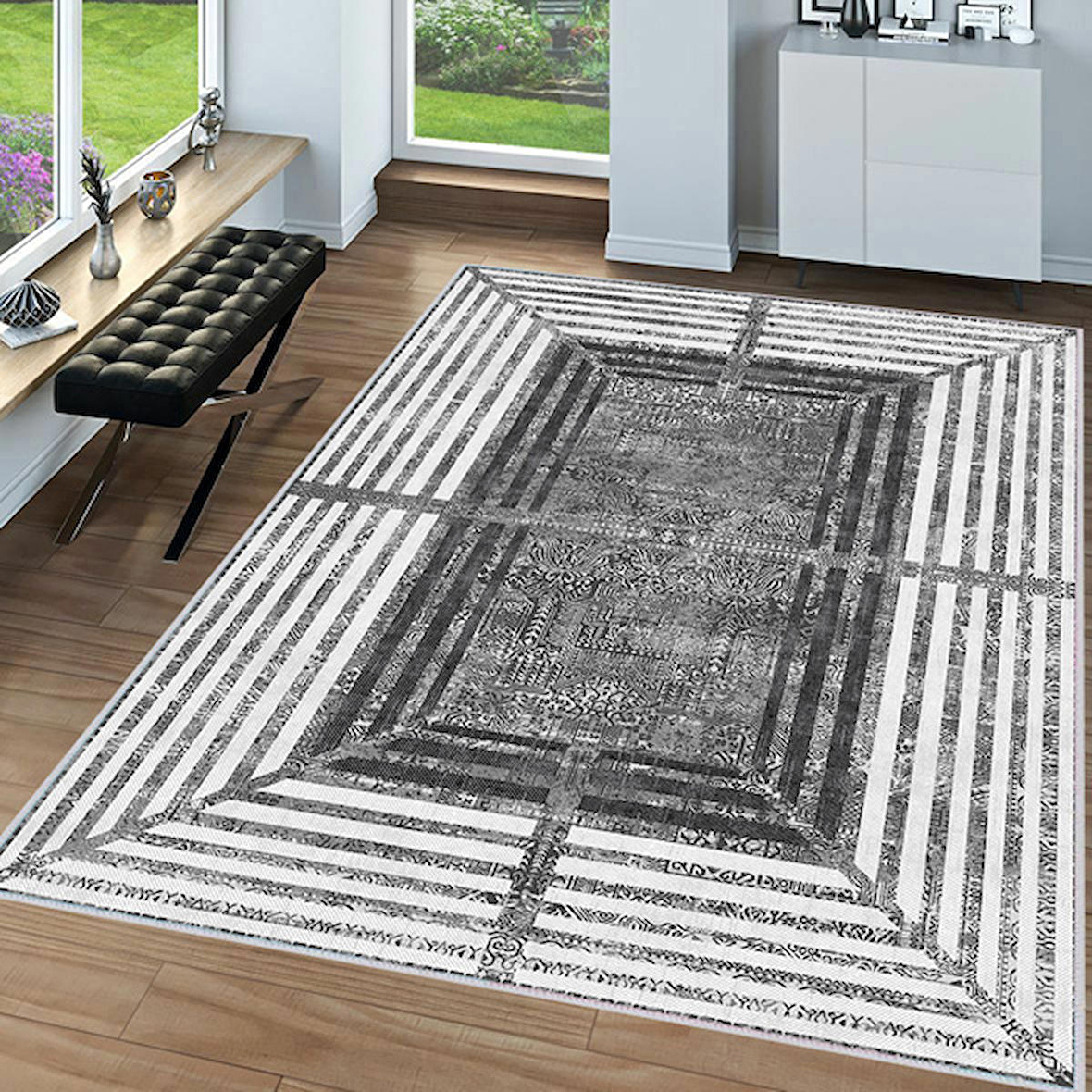 Dijital Baskı Yıkanabilir Kaymaz Taban Salon Halısı Ve Yolluk RVG0063-SM17