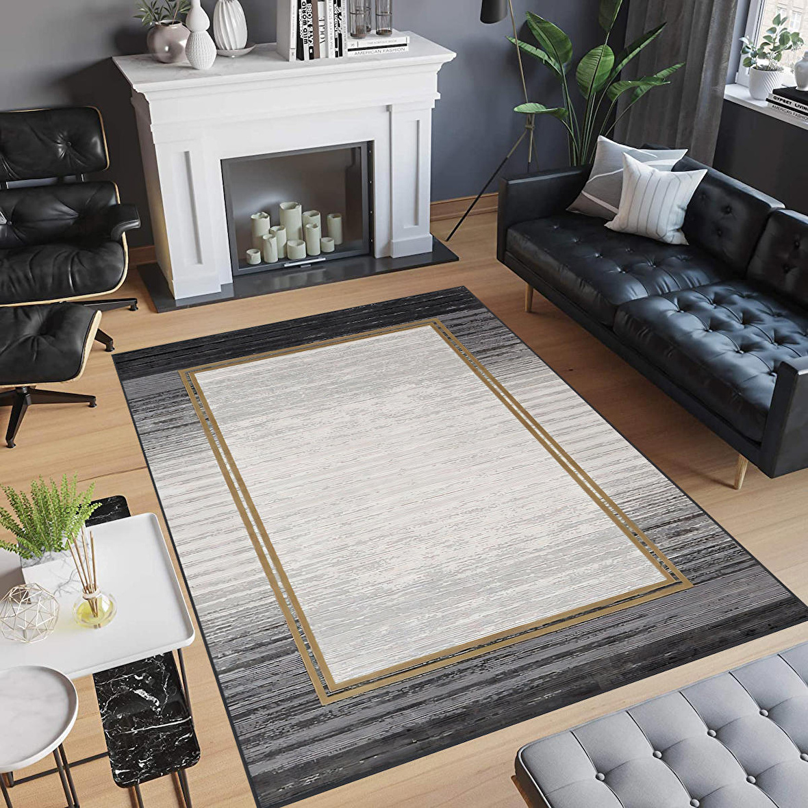 Dijital Baskı Yıkanabilir Kaymaz Taban Salon Halısı Ve Yolluk RVG0708