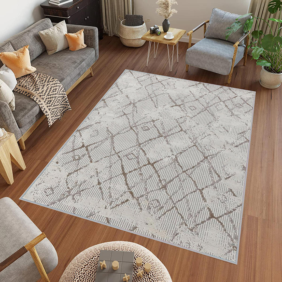 Dijital Baskı Yıkanabilir Kaymaz Taban Salon Halısı Ve Yolluk RVG0726