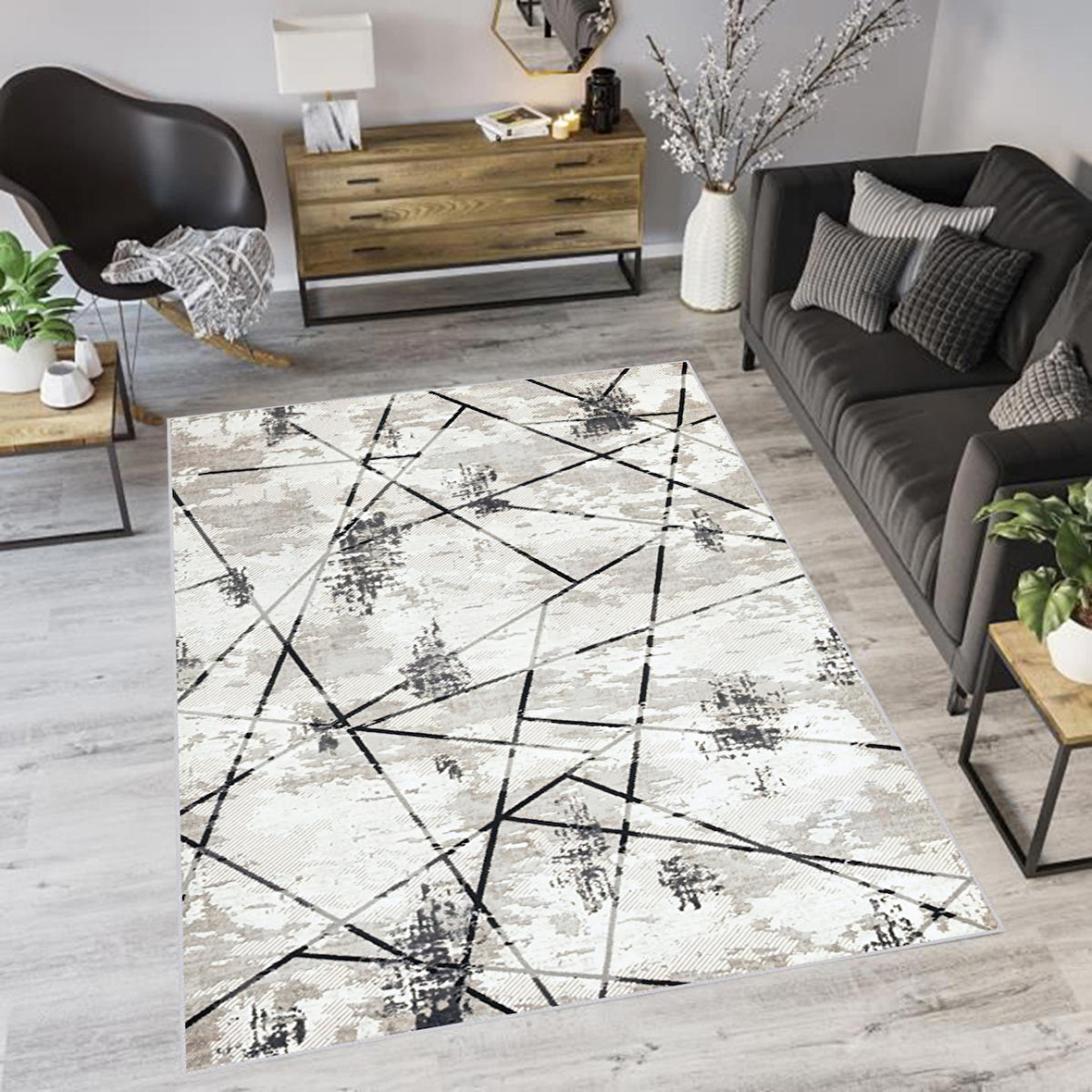 Dijital Baskı Yıkanabilir Kaymaz Taban Salon Halısı Ve Yolluk RVG0749