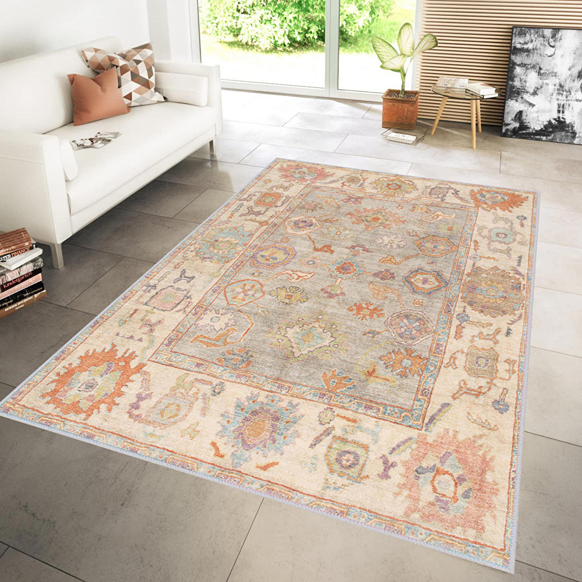Dijital Baskı Yıkanabilir Kaymaz Taban Salon Halısı Ve Yolluk RVG1230