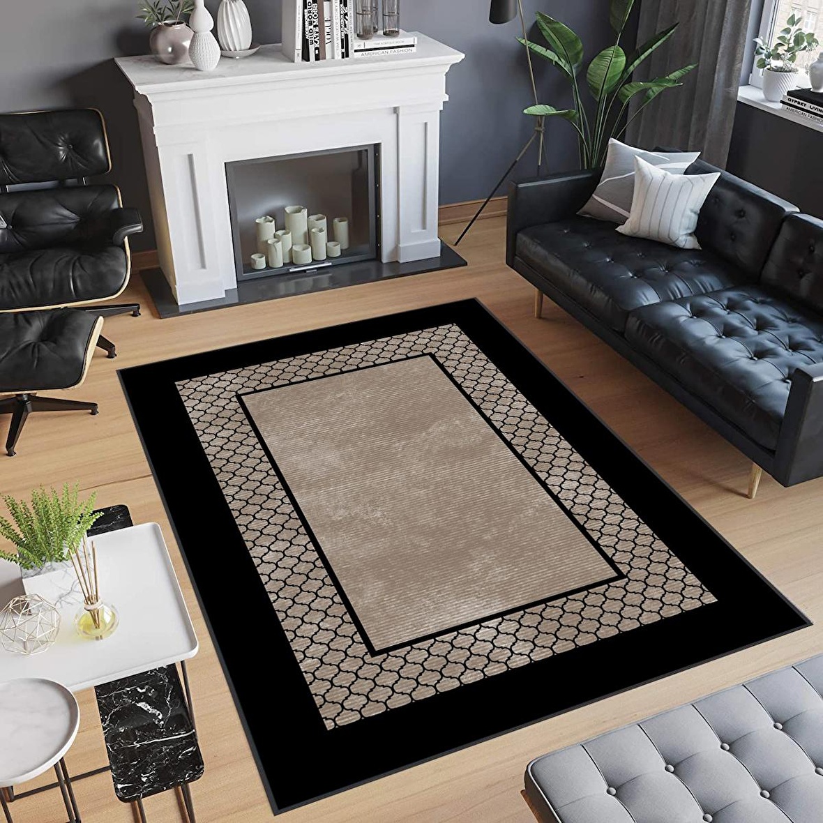 Dijital Baskı Yıkanabilir Kaymaz Taban Salon Halısı Ve Yolluk RVG0712-SM421