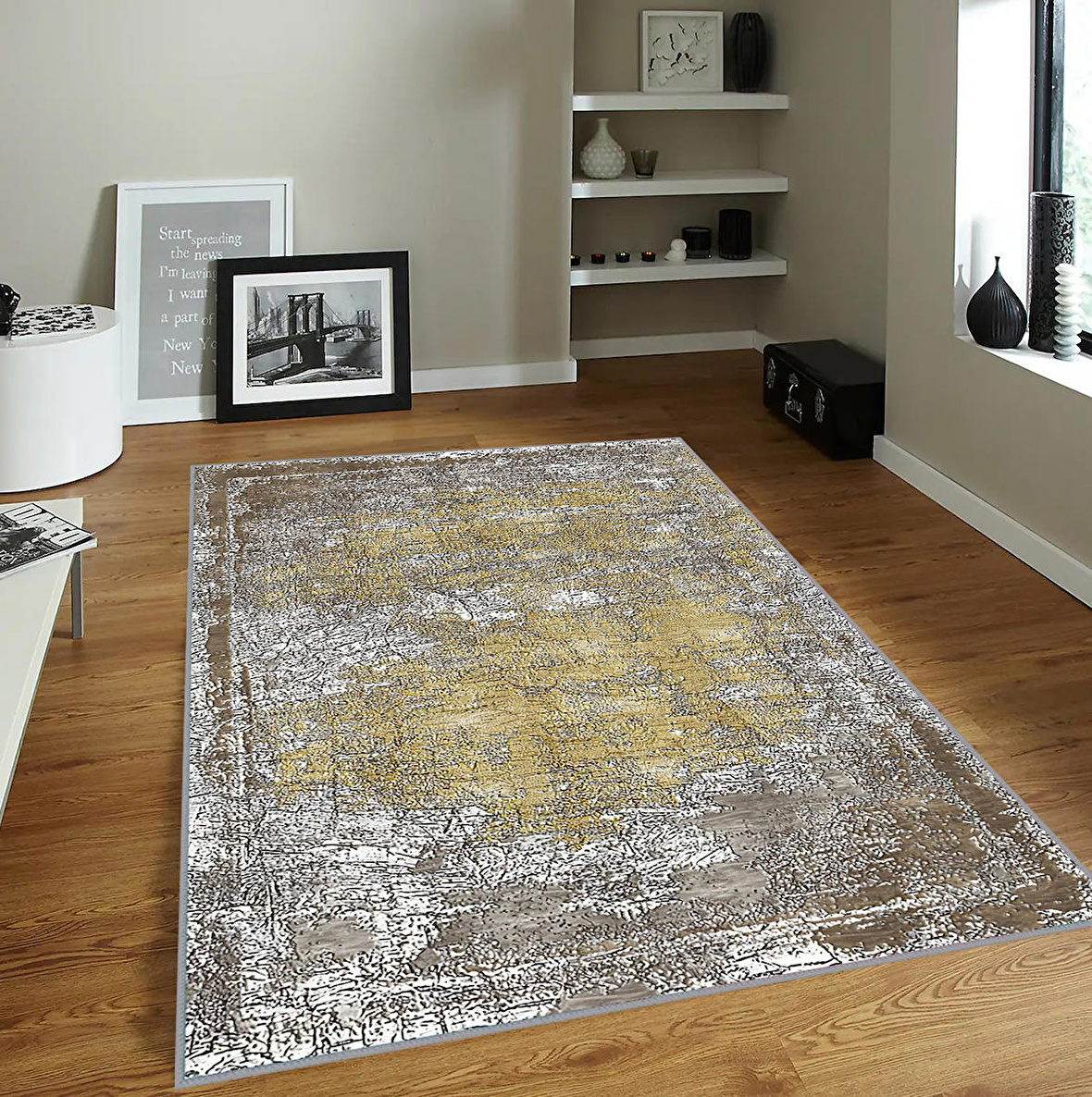 Dijital Baskı Yıkanabilir Kaymaz Taban Salon Halısı Ve Yolluk RVG1819