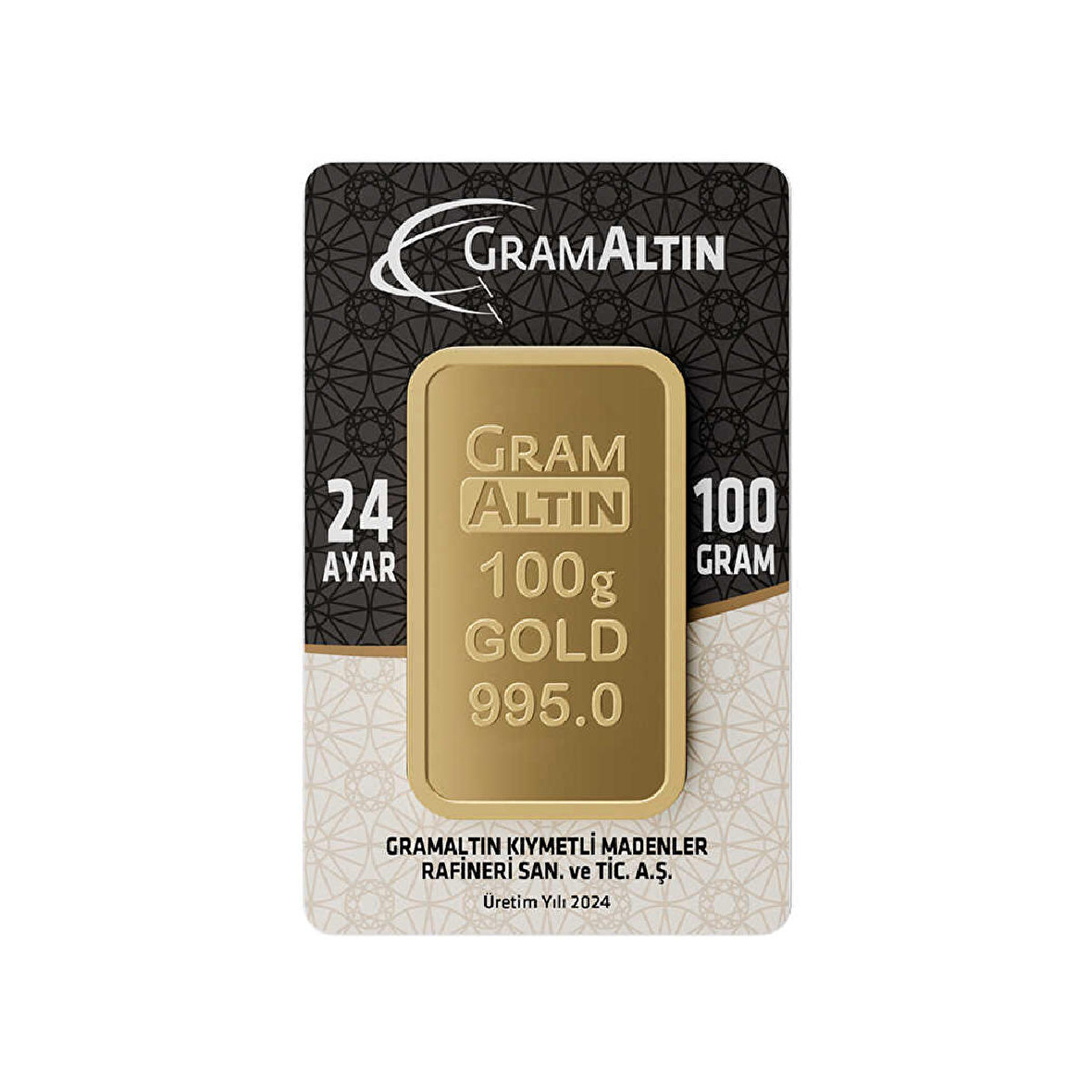 AgaKulche İAR 100 Gram Altın (995) 24 Ayar Külçe Altın