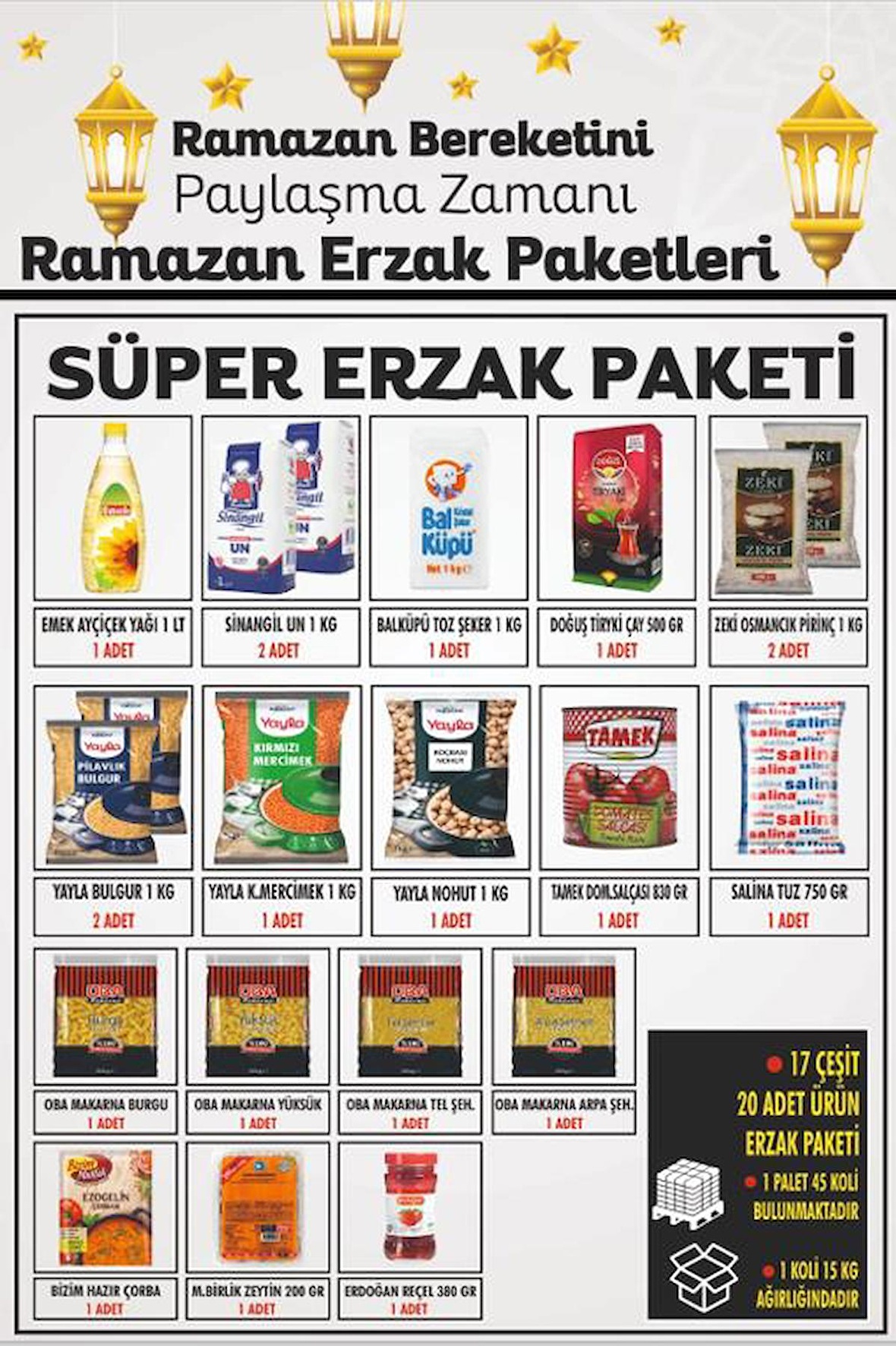 Süper Erzak Paketi Fiyatları ve Modelleri Pazarama