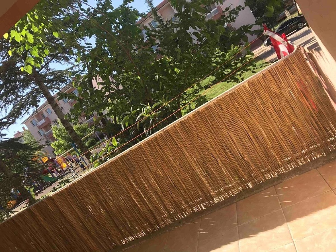 80 cm.x5 m. Bambu Hasır Balkon Çiti Bahçe Çiti Bahçe Dekorasyon ...