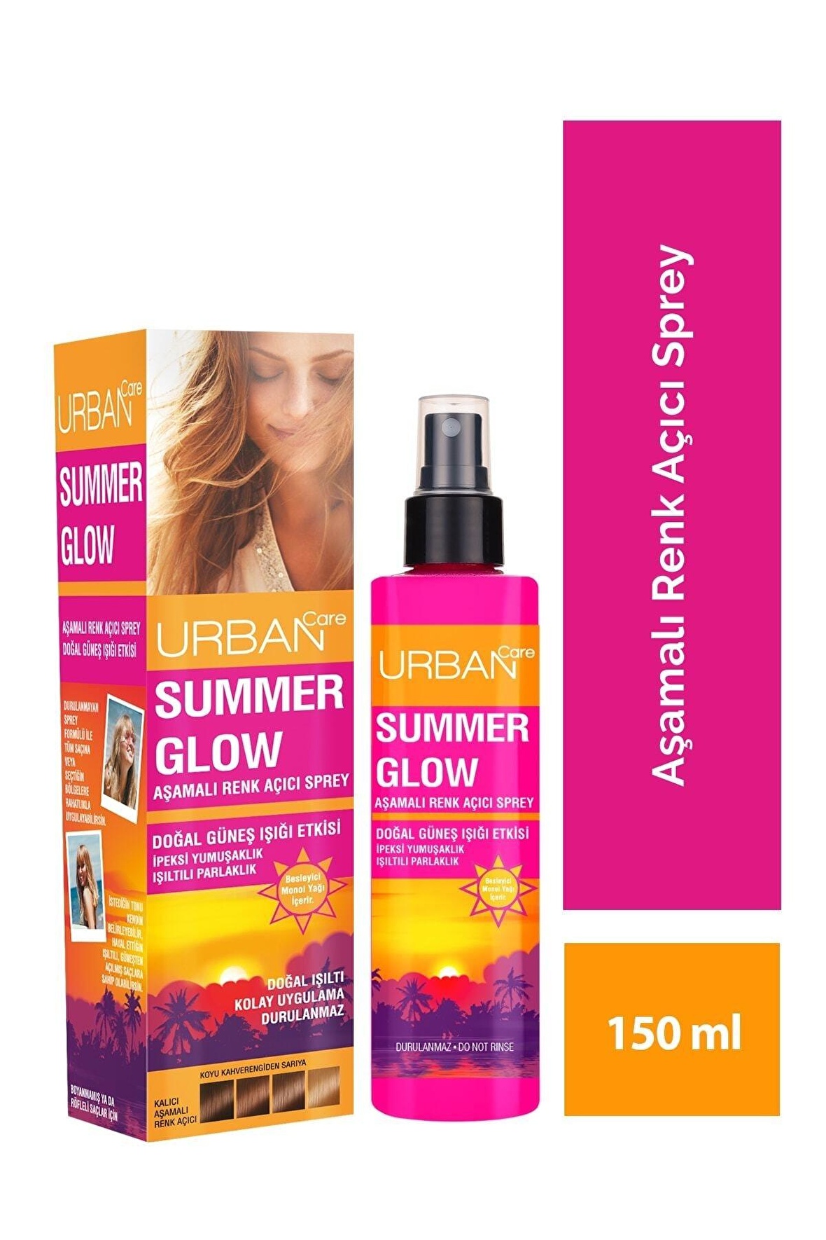 Summer Glow Aşamalı Kalıcı Renk Açıcı Saç Spreyi - 150 Ml