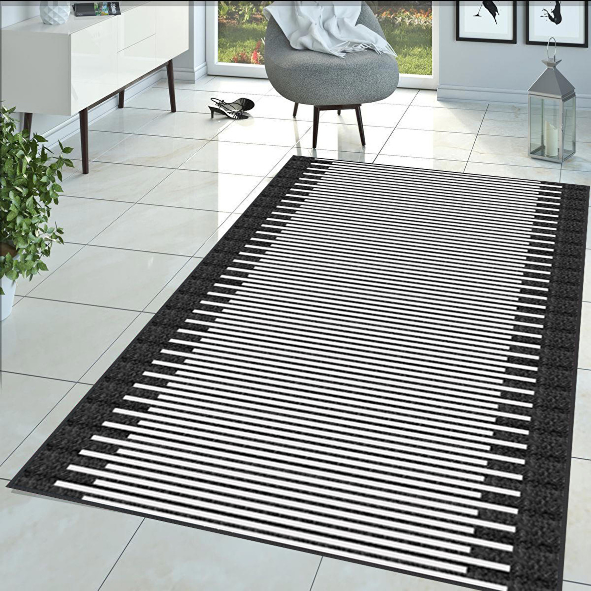 Dijital Baskı Yıkanabilir Kaymaz Taban Salon Halısı Ve Yolluk RVG1401-SD318