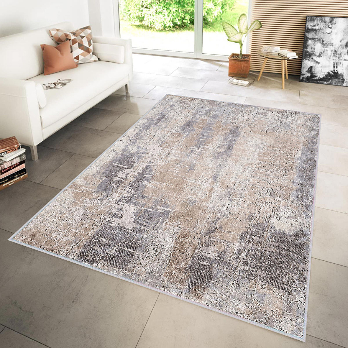 Dijital Baskı Yıkanabilir Kaymaz Taban Salon Halısı Ve Yolluk RVG1116