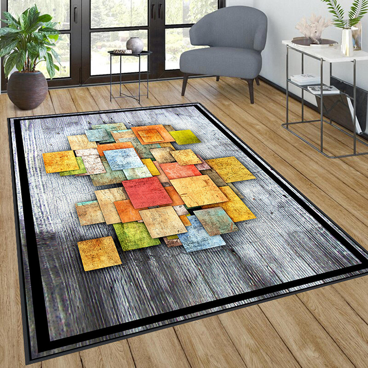 Dijital Baskı Yıkanabilir Kaymaz Taban Salon Halısı Ve Yolluk RVG0250