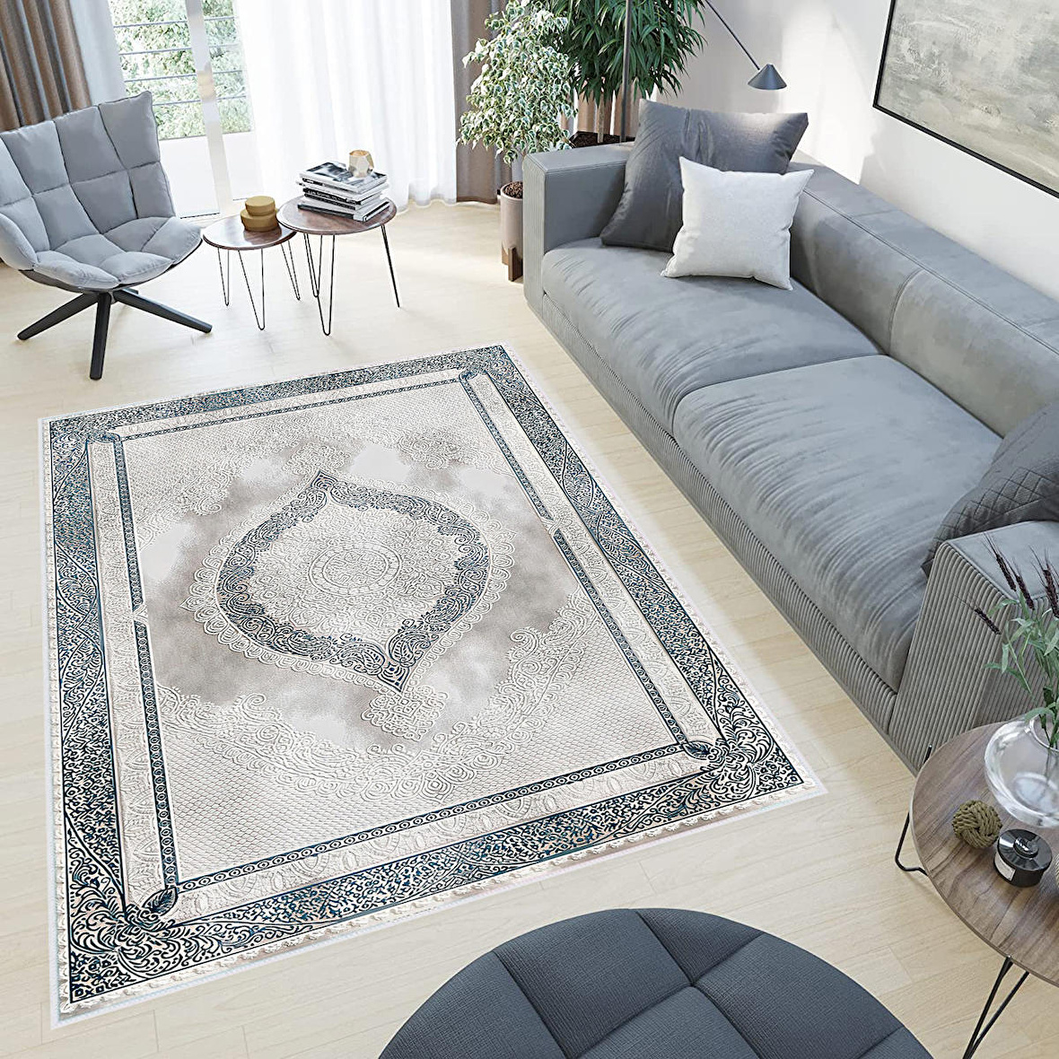 Dijital Baskı Yıkanabilir Kaymaz Taban Salon Halısı Ve Yolluk RVG0485