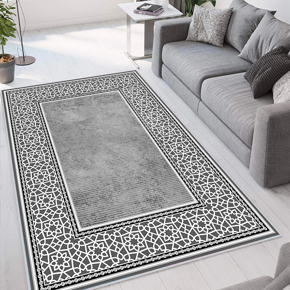 Dijital Baskı Yıkanabilir Kaymaz Taban Salon Halısı Ve Yolluk RVG1309