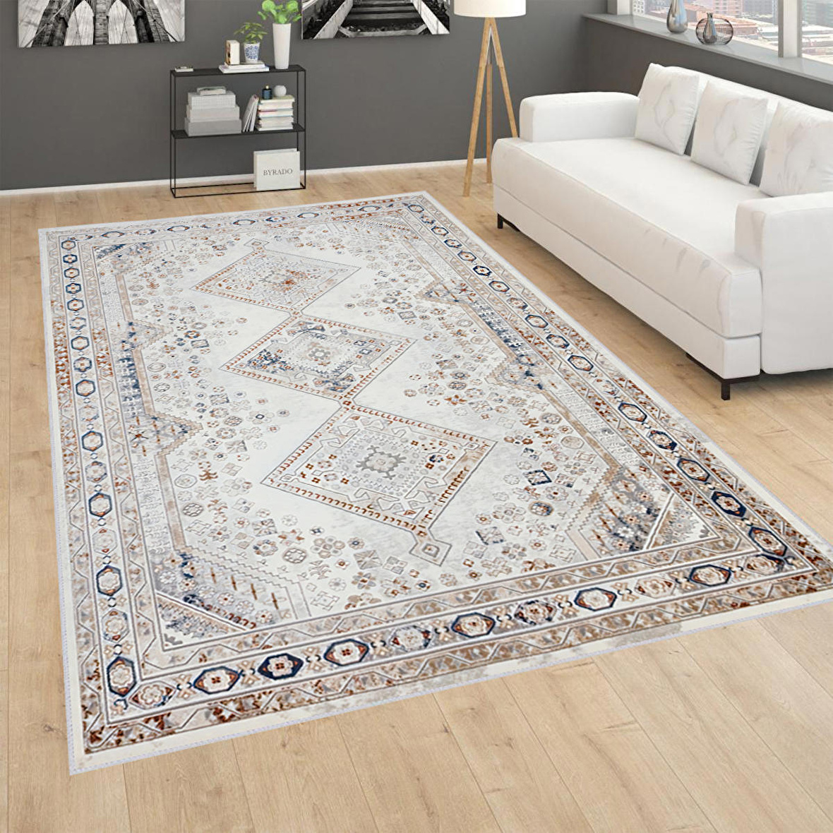 Dijital Baskı Yıkanabilir Kaymaz Taban Salon Halısı Ve Yolluk RVG0779