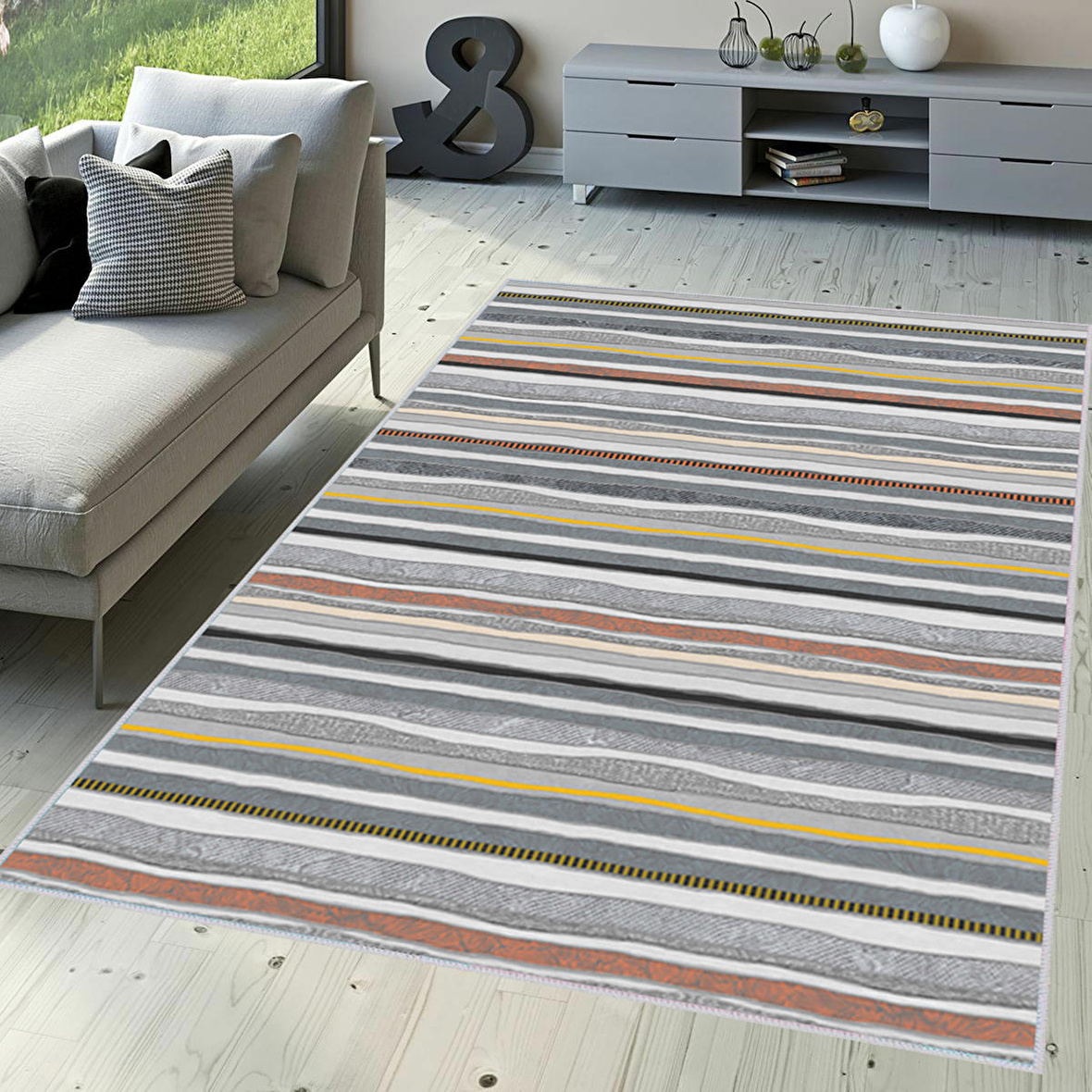 Dijital Baskı Yıkanabilir Kaymaz Taban Salon Halısı Ve Yolluk RVG1640-HT263