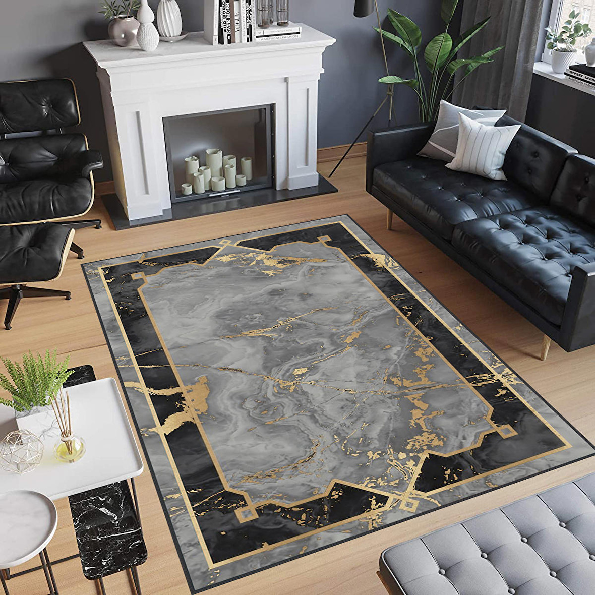 Dijital Baskı Yıkanabilir Kaymaz Taban Salon Halısı Ve Yolluk RVG0731