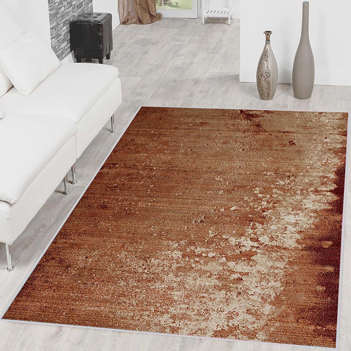 Dijital Baskı Yıkanabilir Kaymaz Taban Salon Halısı Ve Yolluk RVG1455