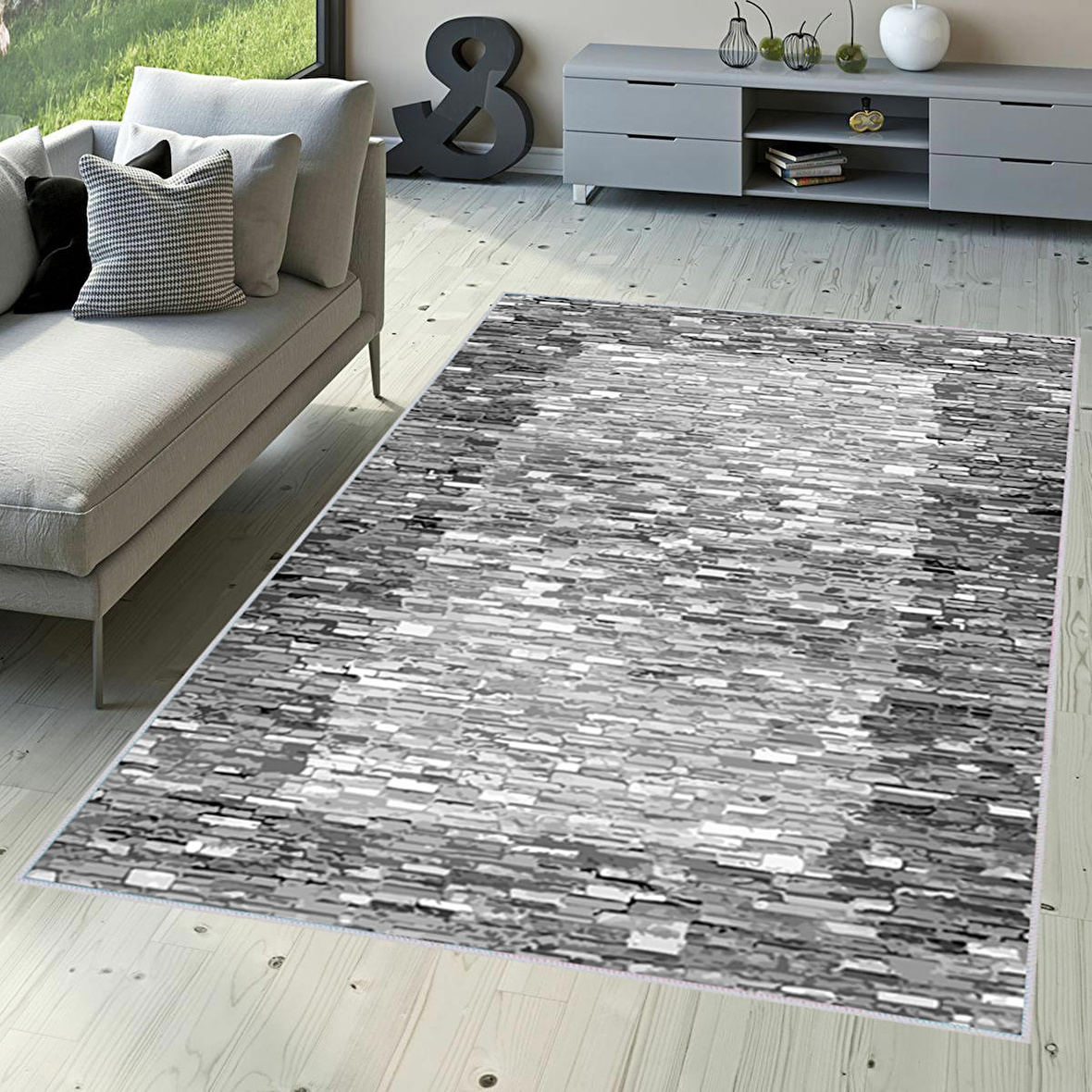 Dijital Baskı Yıkanabilir Kaymaz Taban Salon Halısı Ve Yolluk RVG1633-SD241