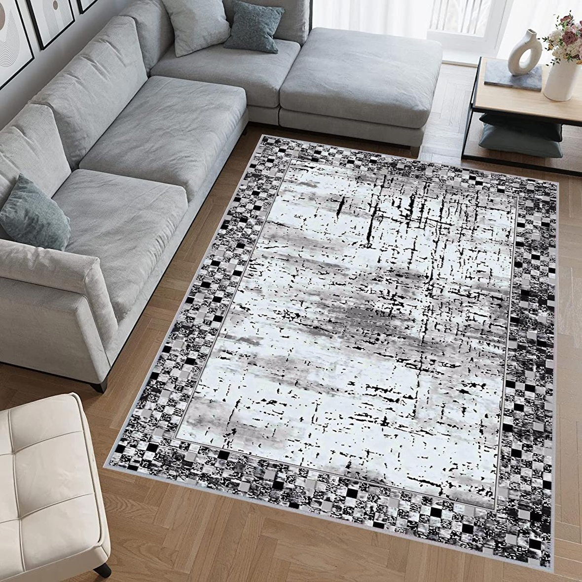 Dijital Baskı Yıkanabilir Kaymaz Taban Salon Halısı Ve Yolluk RVG0705