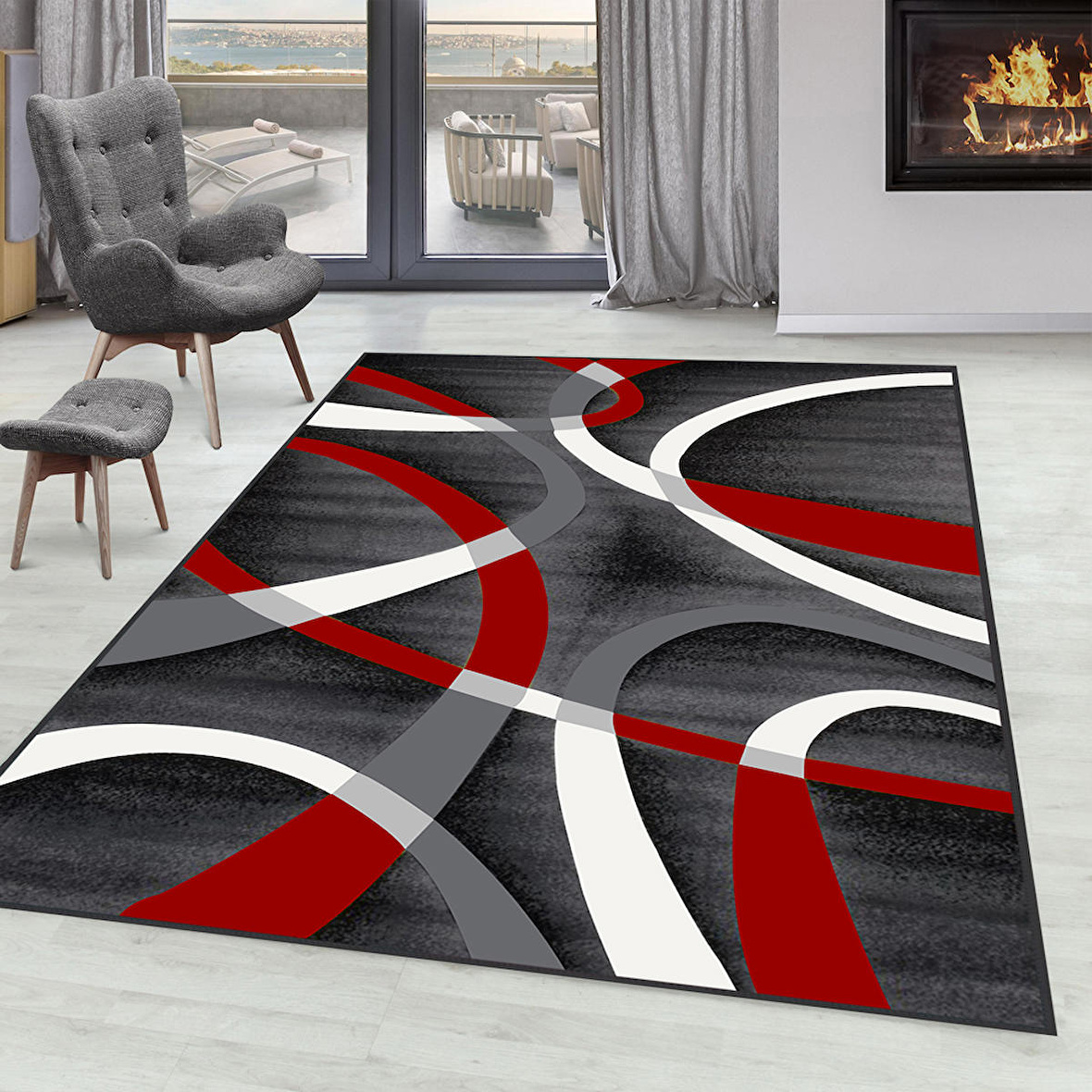 Dijital Baskı Yıkanabilir Kaymaz Taban Salon Halısı Ve Yolluk RVG0255