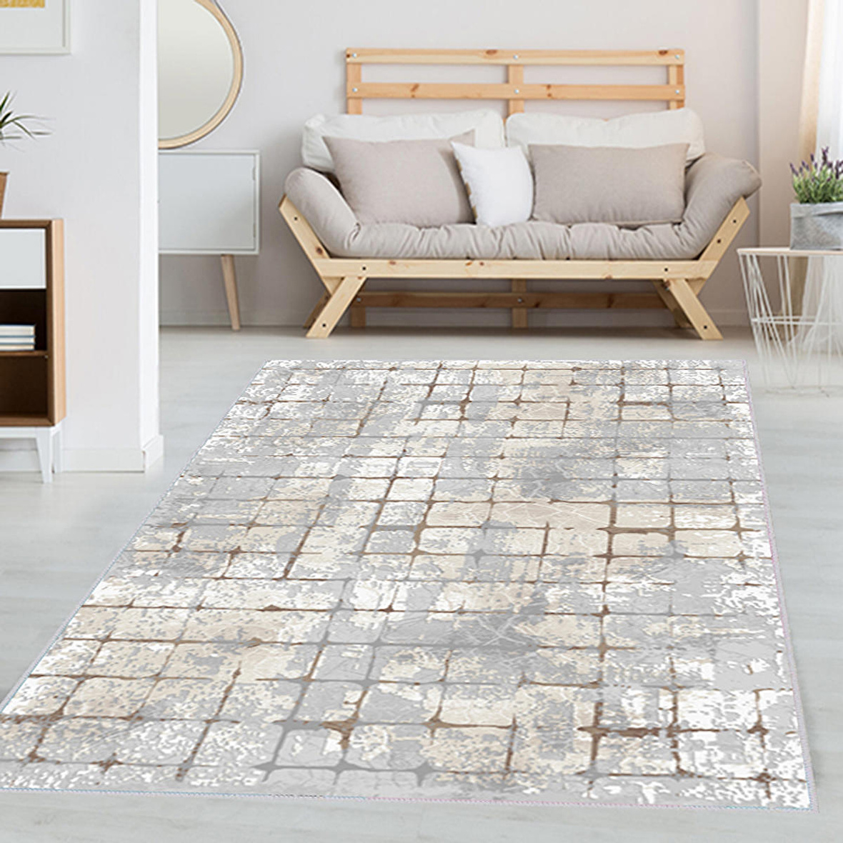 Dijital Baskı Yıkanabilir Kaymaz Taban Salon Halısı Ve Yolluk RVG1329-HT100