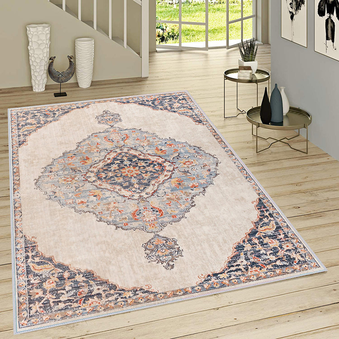 Dijital Baskı Yıkanabilir Kaymaz Taban Salon Halısı Ve Yolluk RVG1716