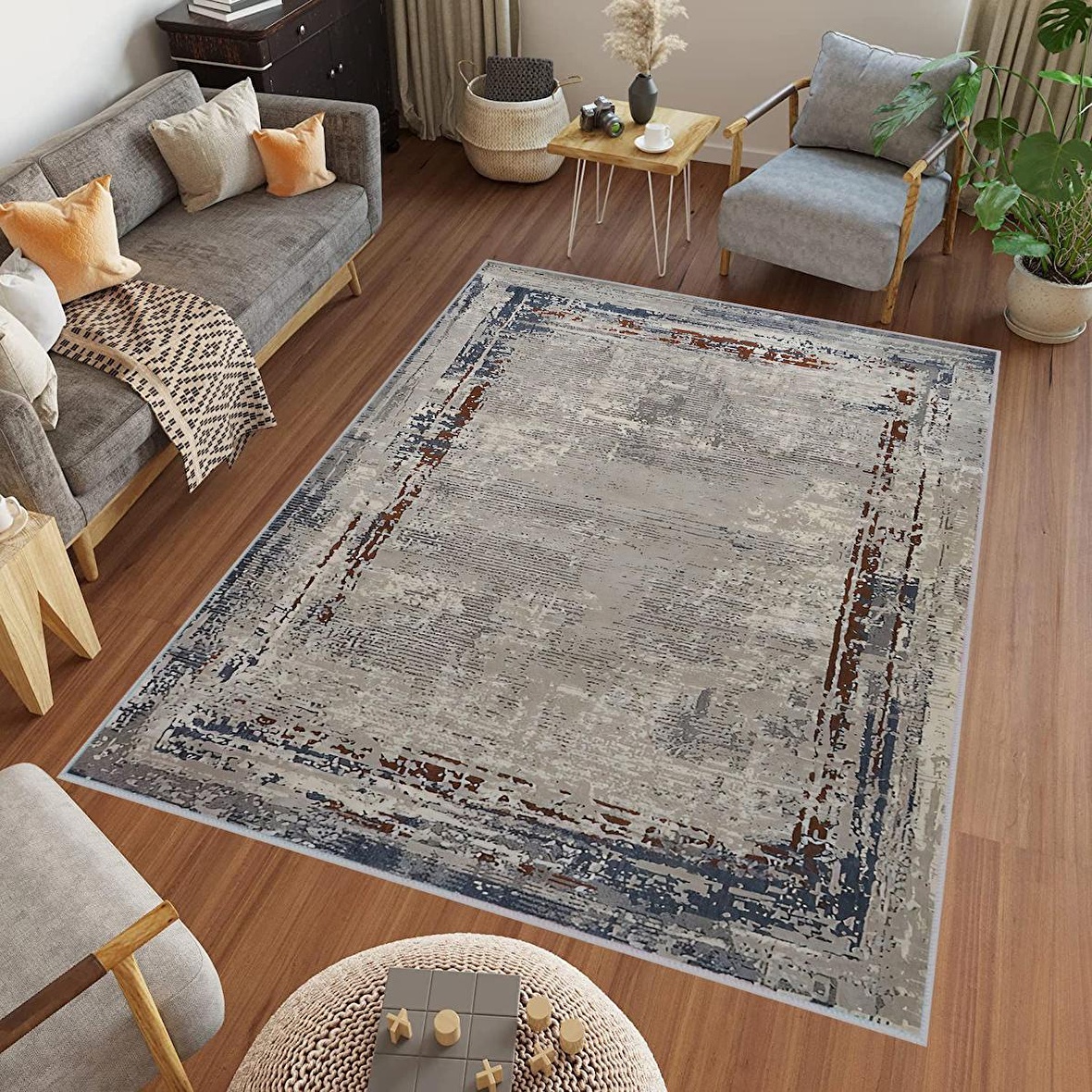 Dijital Baskı Yıkanabilir Kaymaz Taban Salon Halısı Ve Yolluk RVG0715