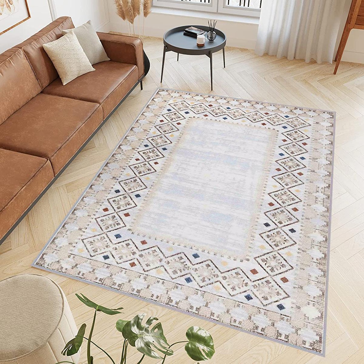 Dijital Baskı Yıkanabilir Kaymaz Taban Salon Halısı Ve Yolluk RVG0723