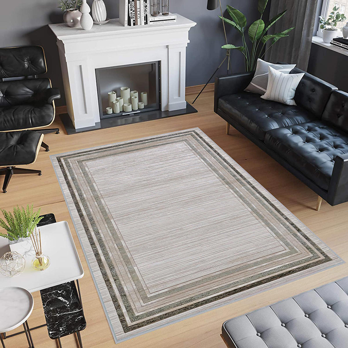Dijital Baskı Yıkanabilir Kaymaz Taban Salon Halısı Ve Yolluk RVG0513