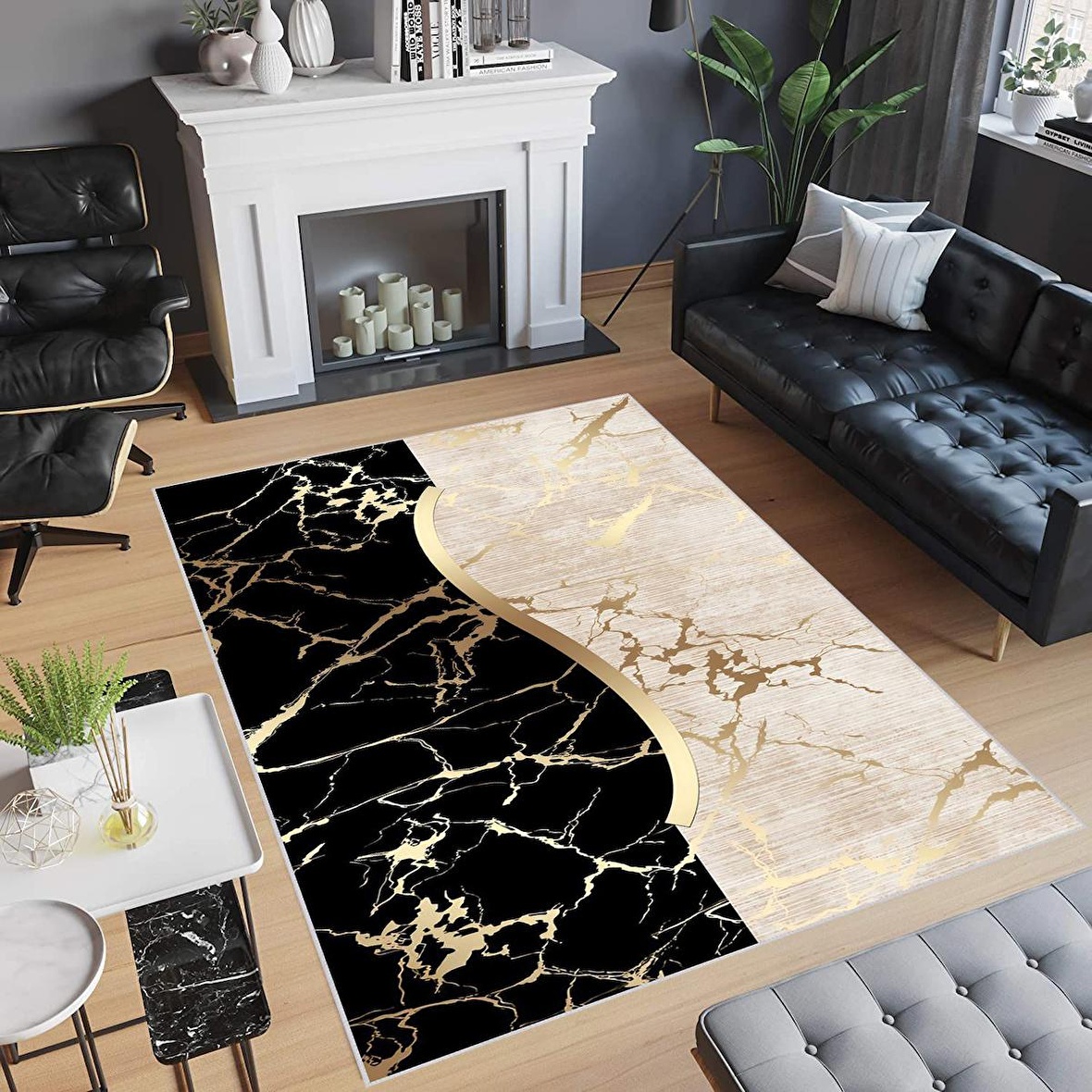 Dijital Baskı Yıkanabilir Kaymaz Taban Salon Halısı Ve Yolluk RVG0713
