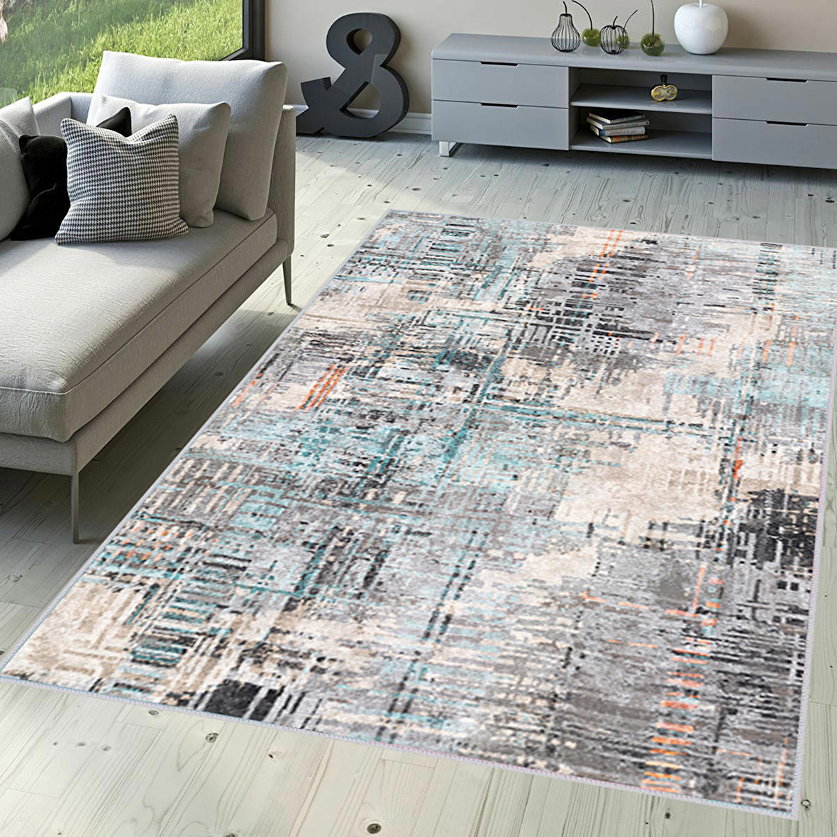 Dijital Baskı Yıkanabilir Kaymaz Taban Salon Halısı Ve Yolluk RVG1637-HT936