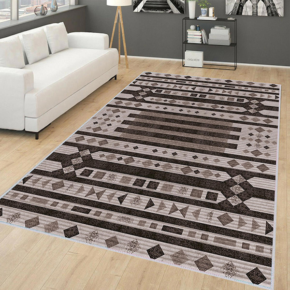 Dijital Baskı Yıkanabilir Kaymaz Taban Salon Halısı Ve Yolluk RVG0163-SD1116