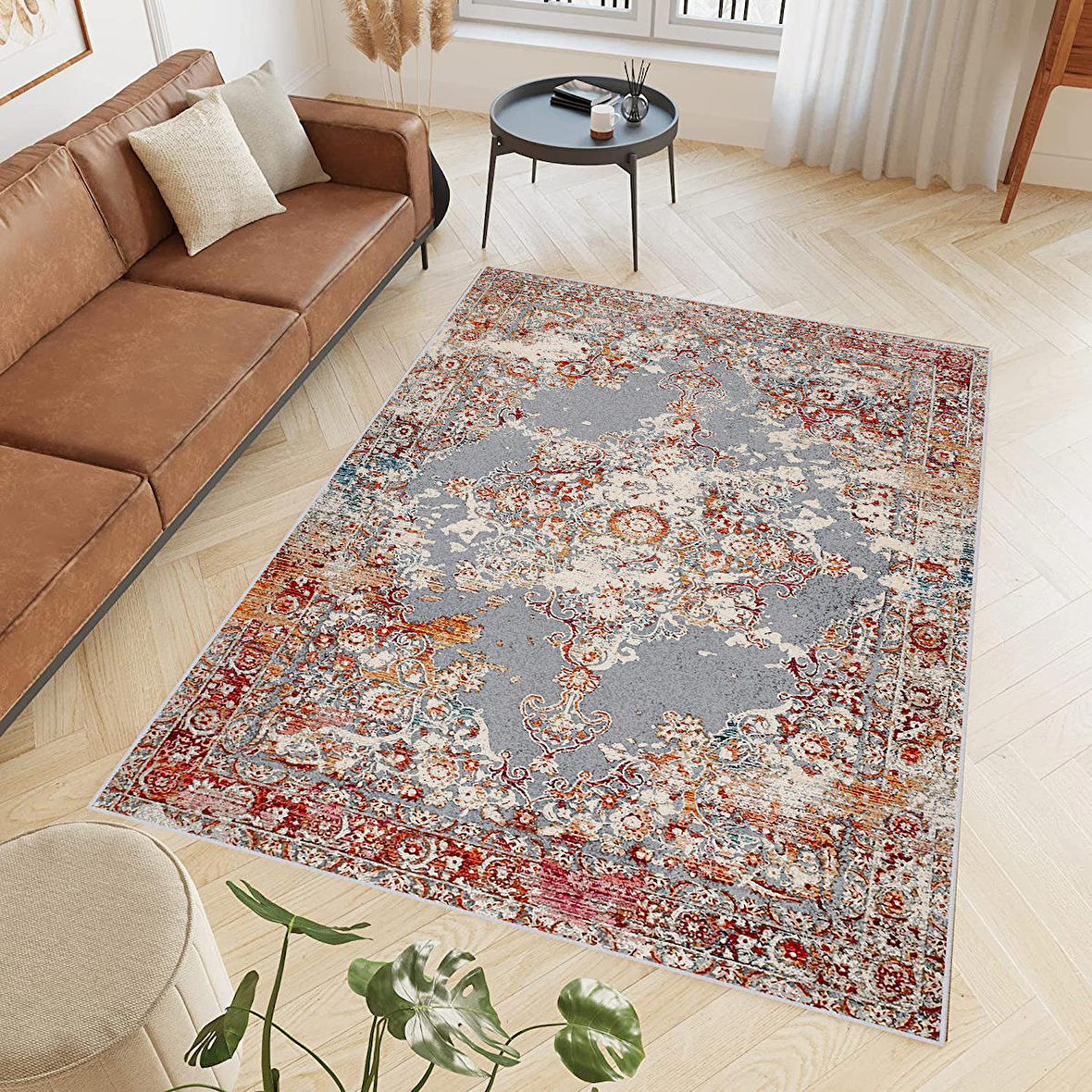 Dijital Baskı Yıkanabilir Kaymaz Taban Salon Halısı Ve Yolluk RVG0793