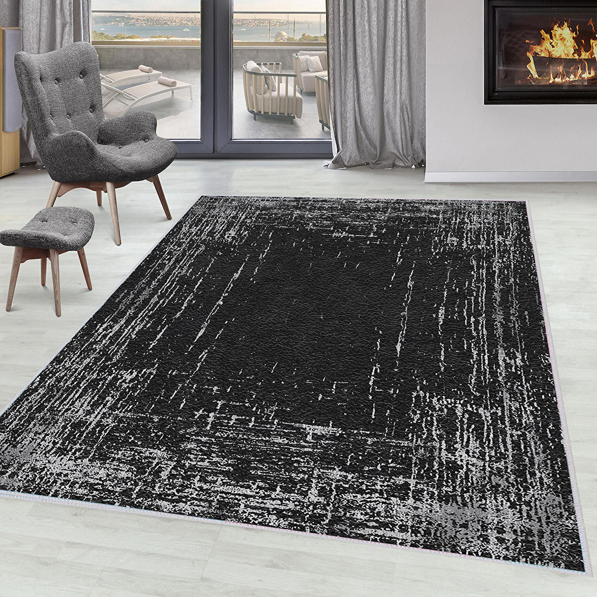 Dijital Baskı Yıkanabilir Kaymaz Taban Salon Halısı Ve Yolluk RVG1615