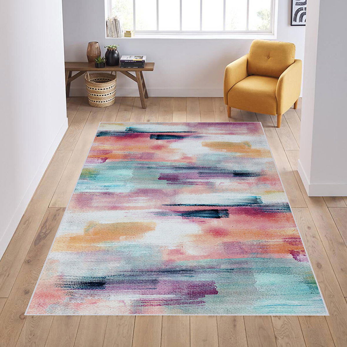 Dijital Baskı Yıkanabilir Kaymaz Taban Salon Halısı Ve Yolluk RVG0607
