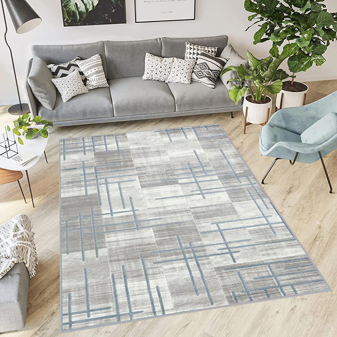 Dijital Baskı Yıkanabilir Kaymaz Taban Salon Halısı Ve Yolluk RVG0560