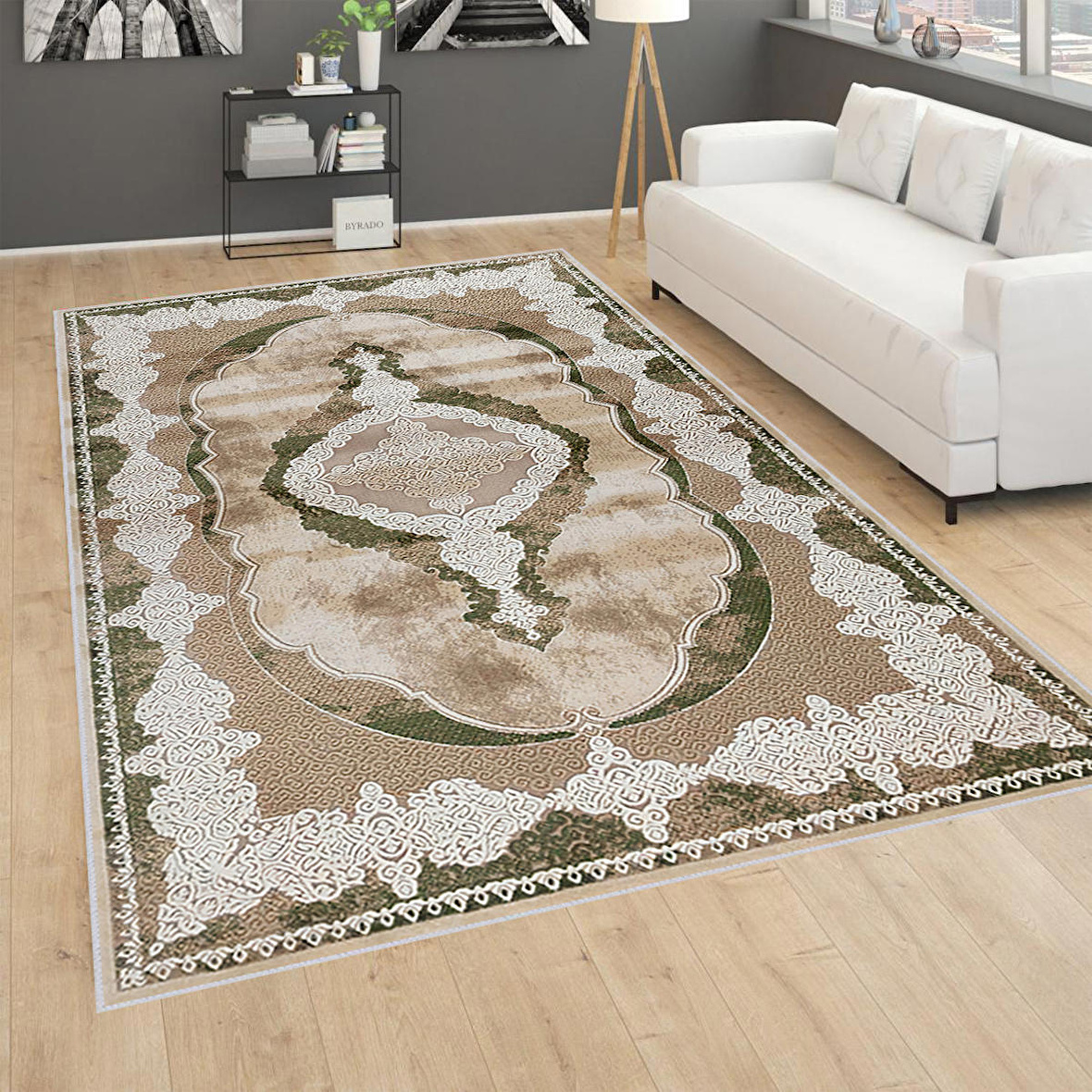 Dijital Baskı Yıkanabilir Kaymaz Taban Salon Halısı Ve Yolluk RVG0773