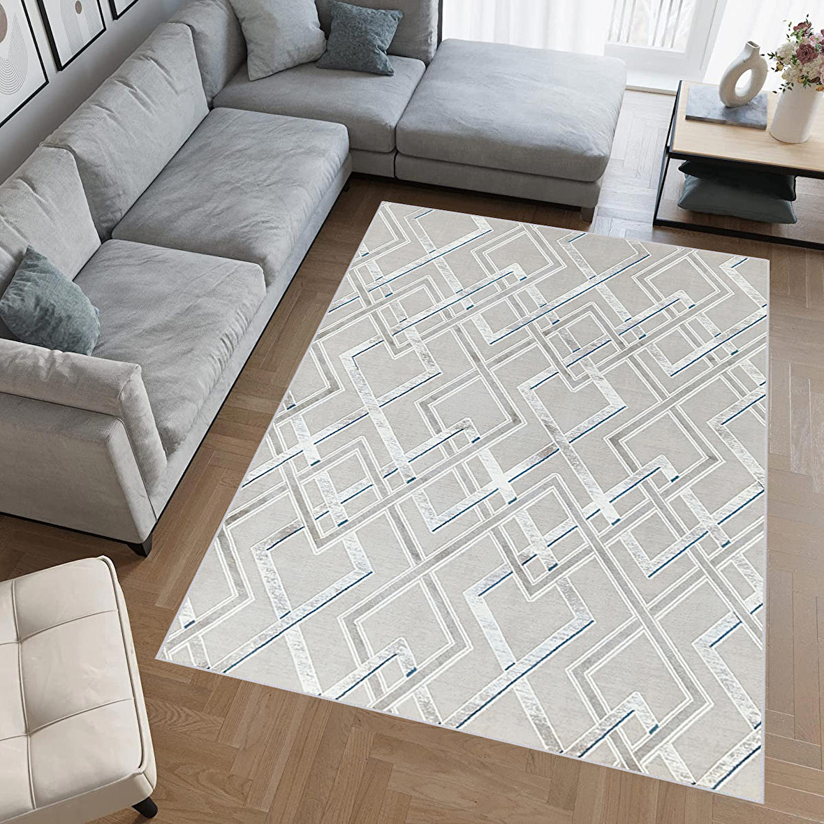 Dijital Baskı Yıkanabilir Kaymaz Taban Salon Halısı Ve Yolluk RVG0753
