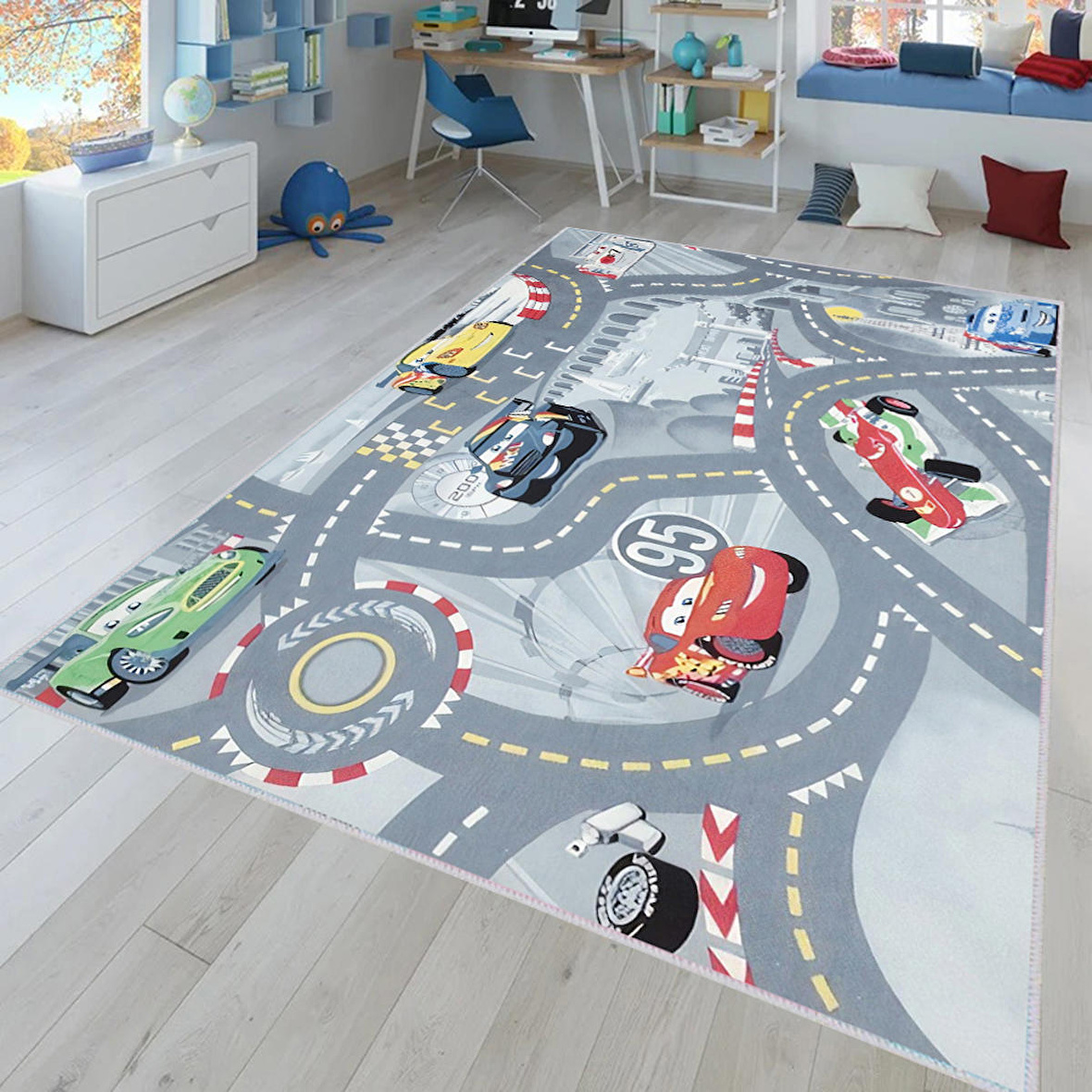 Dijital Baskı Yıkanabilir Kaymaz Taban Çocuk Halısı Ve Yolluk RVG4055