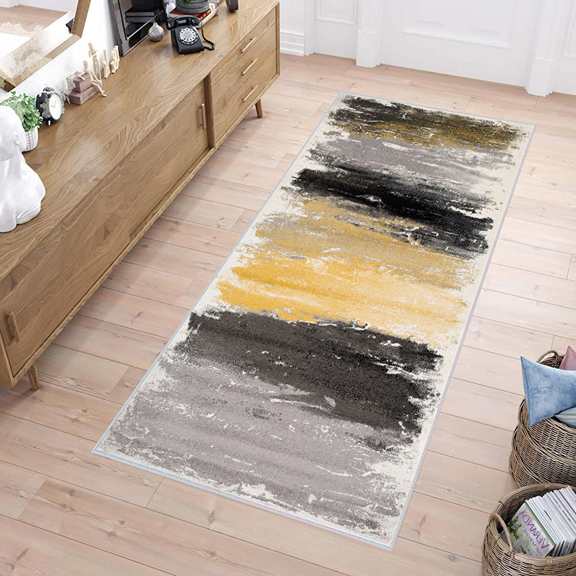 Dijital Baskı Yıkanabilir Kaymaz Taban Salon Halısı Ve Yolluk RVG1161