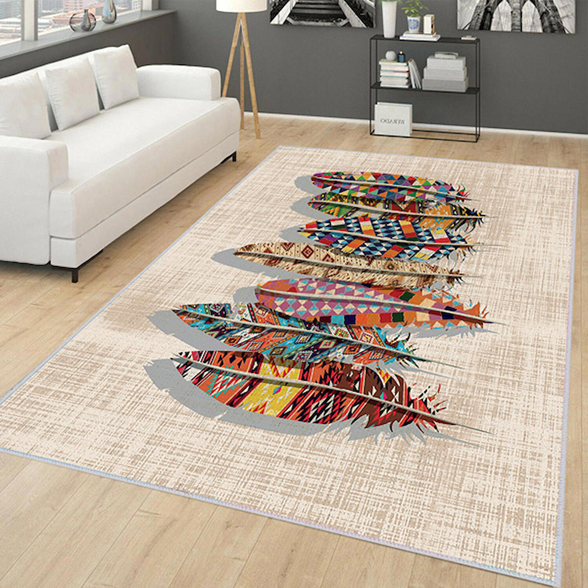 Dijital Baskı Yıkanabilir Kaymaz Taban Salon Halısı Ve Yolluk RVG0151-SD561