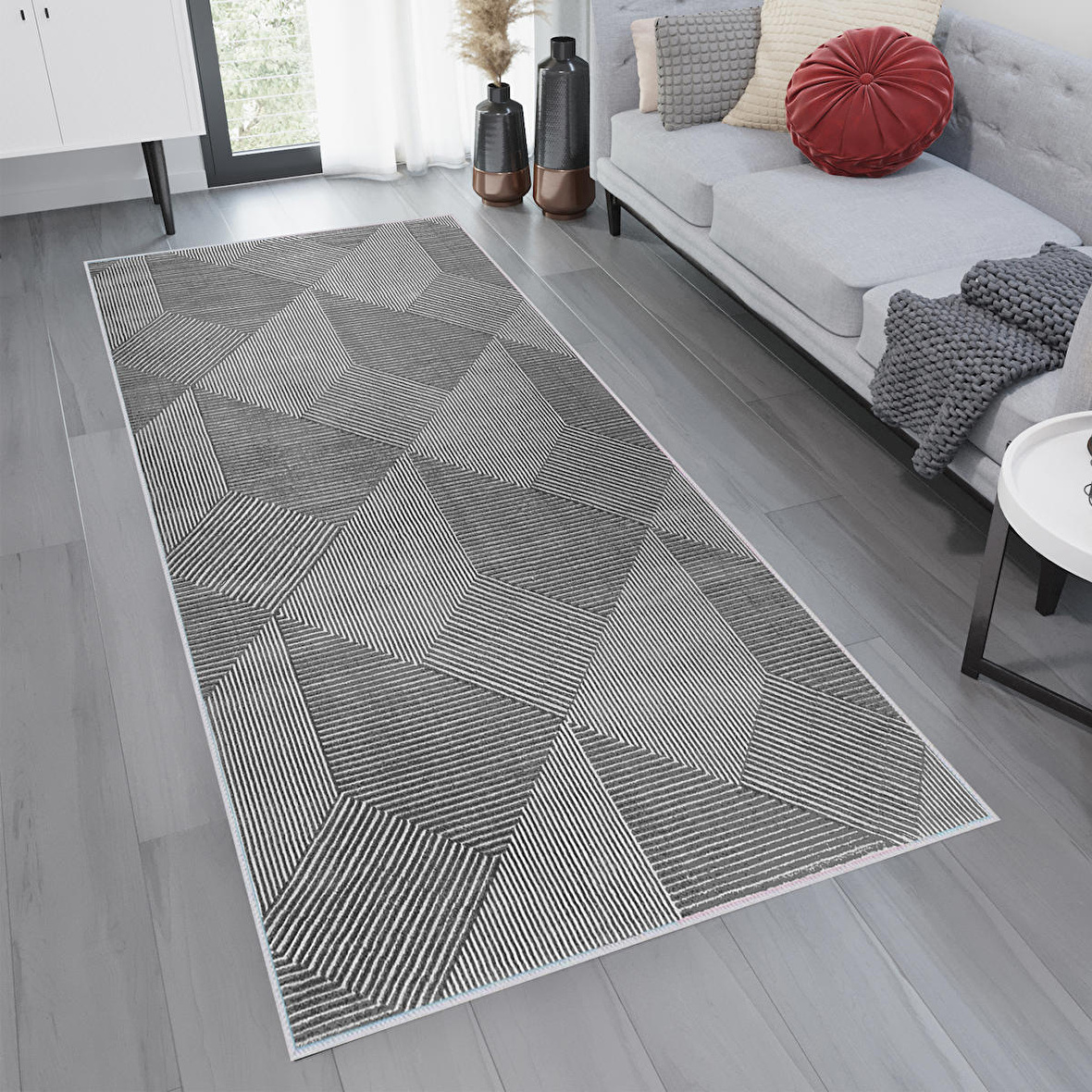Dijital Baskı Yıkanabilir Kaymaz Taban Salon Halısı Ve Yolluk RVG1088